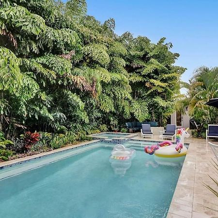 Stylish Tropical Oasis Hot Tub Pool Bbq Villa Fort Lauderdale Exterior photo